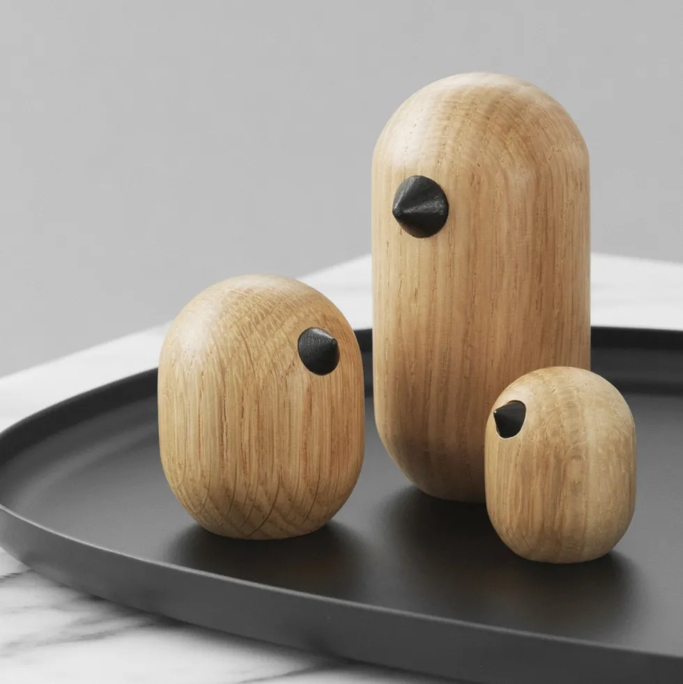 Oiseau en bois 13,5 cm Little Bird Oak - Normann Copenhagen
