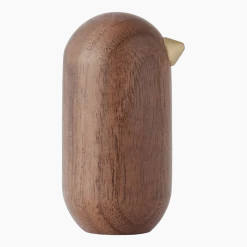 Oiseau en bois 7 cm noyer Little Bird Walnut - Normann Copenhagen