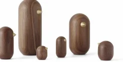 Oiseau en bois 7 cm noyer Little Bird Walnut - Normann Copenhagen