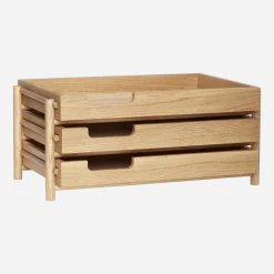 Organisateur de bureau en chêne - Hübsch