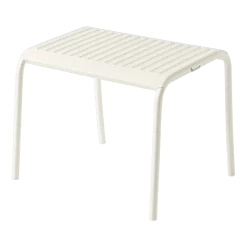 Ottoman de jardin en acier inoxydable blanc perlé 38cm Patio - Tolix