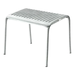 Ottoman de jardin en acier inoxydable brut vernis 38cm Patio - Tolix