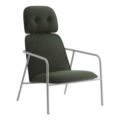 Pad Lounge Chair High Grey Steel - Normann Copenhagen