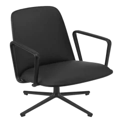 Pad Lounge Chair Low Swivel Black Alu - Normann Copenhagen