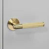 Paire de poignées de porte avec ressort laiton 14,5 cm - Buster+Punch