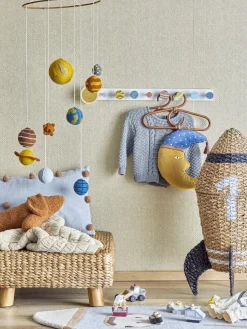 Panier avec son couvercle fusée en fibres naturelles Cosmina -Bloomingville mini