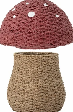 Panier champignon en fibres naturelles rouge Corintha -Bloomingville mini