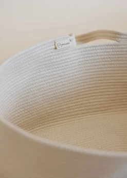 Panier de berceau en coton bio blanc naturel 70x40x25cm Moïse - Metallbude