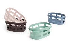 Panier de linge en plastique recyclé bleu 57,5 x 37,5 x 24,5cm Basket - HAY