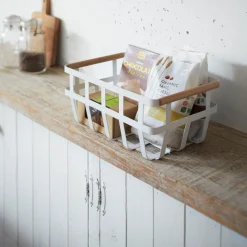 Panier de rangement blanc 2 poignées Tosca - Yamazaki