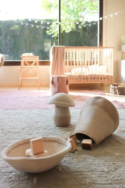 Panier de rangement en coton beige 33 x 38 cm Mushroom - Lorena Canals