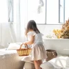 Panier de rangement en coton beige 23 x 27 cm Mushroom - Lorena Canals