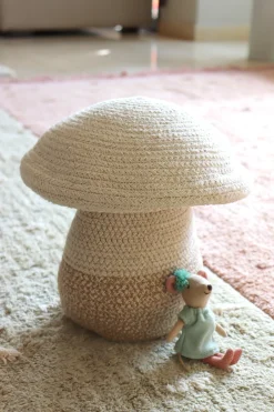 Panier de rangement en coton beige 23 x 27 cm Mushroom - Lorena Canals