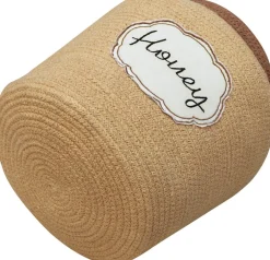 Panier de rangement en coton jaune Honey - Lorena Canals