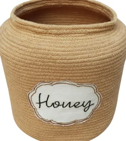 Panier de rangement en coton jaune Honey - Lorena Canals