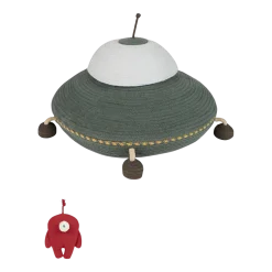 Panier de rangement en coton ufo 62x40cm I want to be an astronaut - Lorena Canals