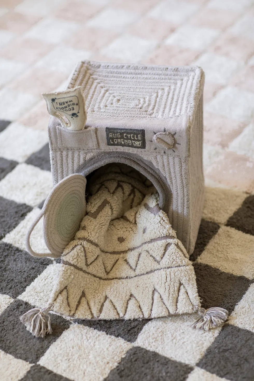 Panier de rangement en polyester 30 x 33 cm Washing machine - Lorena Canals