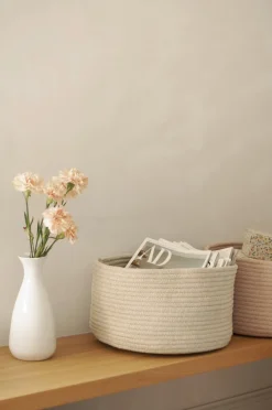 Panier en coton beige 35 x 20 cm Gram - Lorena Canals