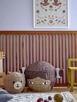 Panier en herbe de bankuan marron Lill W/Lid - Bloomingville Mini