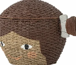 Panier en herbe de bankuan marron Lill W/Lid - Bloomingville Mini
