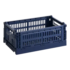 Panier en matière recyclée bleu marine S Colour Crate - HAY