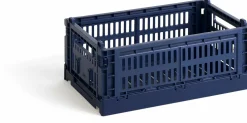 Panier en matière recyclée bleu marine S Colour Crate - HAY