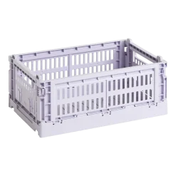 Panier en matière recyclée lavande S Colour Crate - HAY