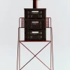 Panier en plastique recyclé bordeaux 26,5 x 34,5 x 14 cm Colour Crate - HAY