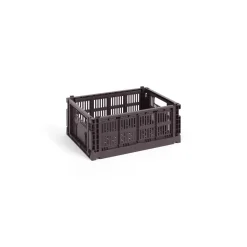 Panier en plastique recyclé bordeaux 26,5 x 34,5 x 14 cm Colour Crate - HAY