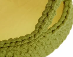 Panier à langer en crochet vert et matelas Moses - Happy Moses