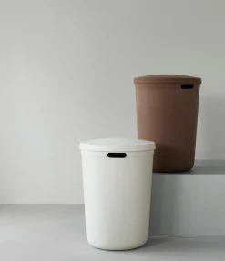 Panier à linge en tissu recyclé blanc crème 46,5x64,5cm Hide - Normann Copenhagen