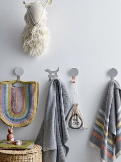 Panier panda avec couvercle enfant en jonc naturel - Bloomingville mini