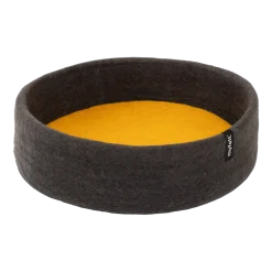Panier rond pour chien en laine ocre et anthracite 40cm Kuno- Myfelt