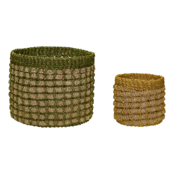 2 Paniers en abaca Pin - Hübsch