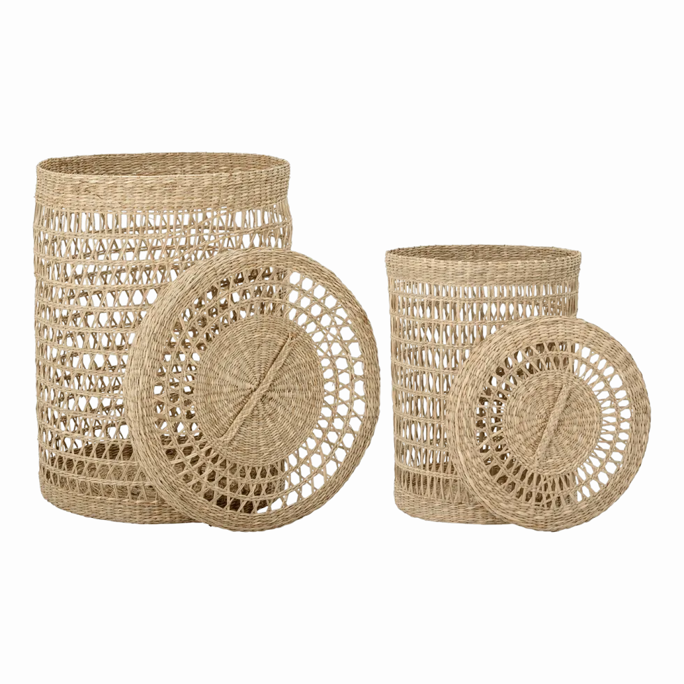 2 Paniers en algues tressées Connie - Bloomingville