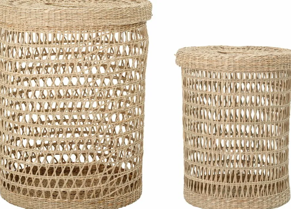 2 Paniers en algues tressées Connie - Bloomingville