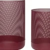 2 Paniers ronds en métal bordeaux - Hübsch