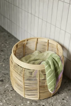 2 Paniers ronds en rotin naturel Luna - Hübsch