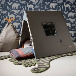 Papier peint animaux bleu Katie Scott - Ferm Living