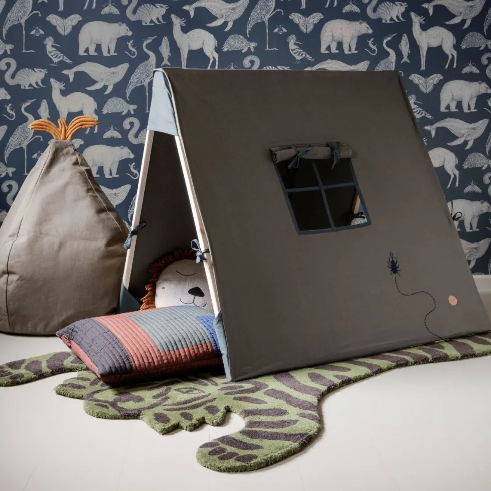 Papier peint animaux bleu Katie Scott - Ferm Living
