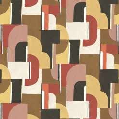 Papier peint art déco rouge 192x270 cm Syntone - Edito