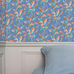 Papier peint bleu Banana Raccordable - Edito