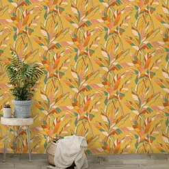 Papier peint jaune Banana Raccordable - Edito