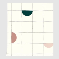 Papier peint émeraude Lune - Season Paper x Heju