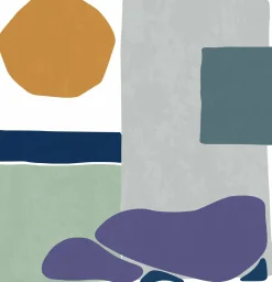 Papier peint Pensées Abstraites bleu 240 x 250 cm - Edito