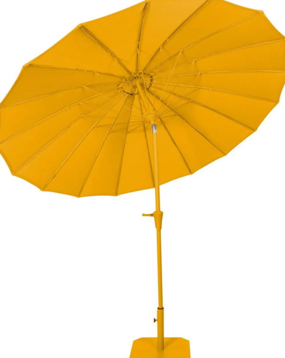 Parasol en acier et polyester jaune soleil 250x235cm Sunshine - Zuiver