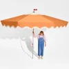 Parasol oversize rétro en polyester orange Pensol - Fatboy