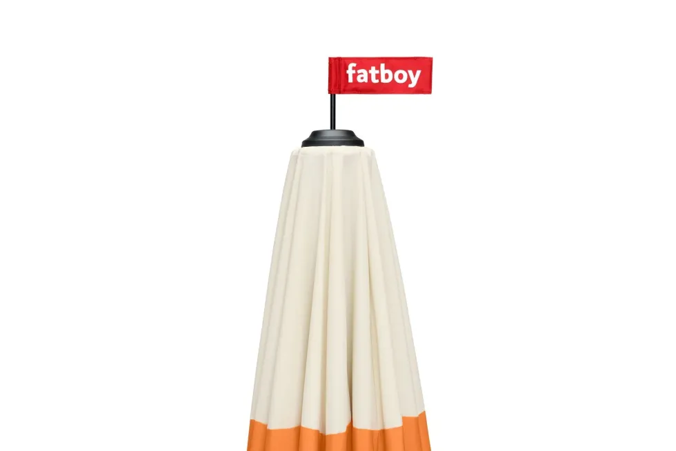 Parasol oversize rétro en polyester orange Pensol - Fatboy