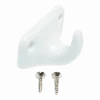 Patère 1 crochet en porcelaine blanche 6 × 3cm - Merigous