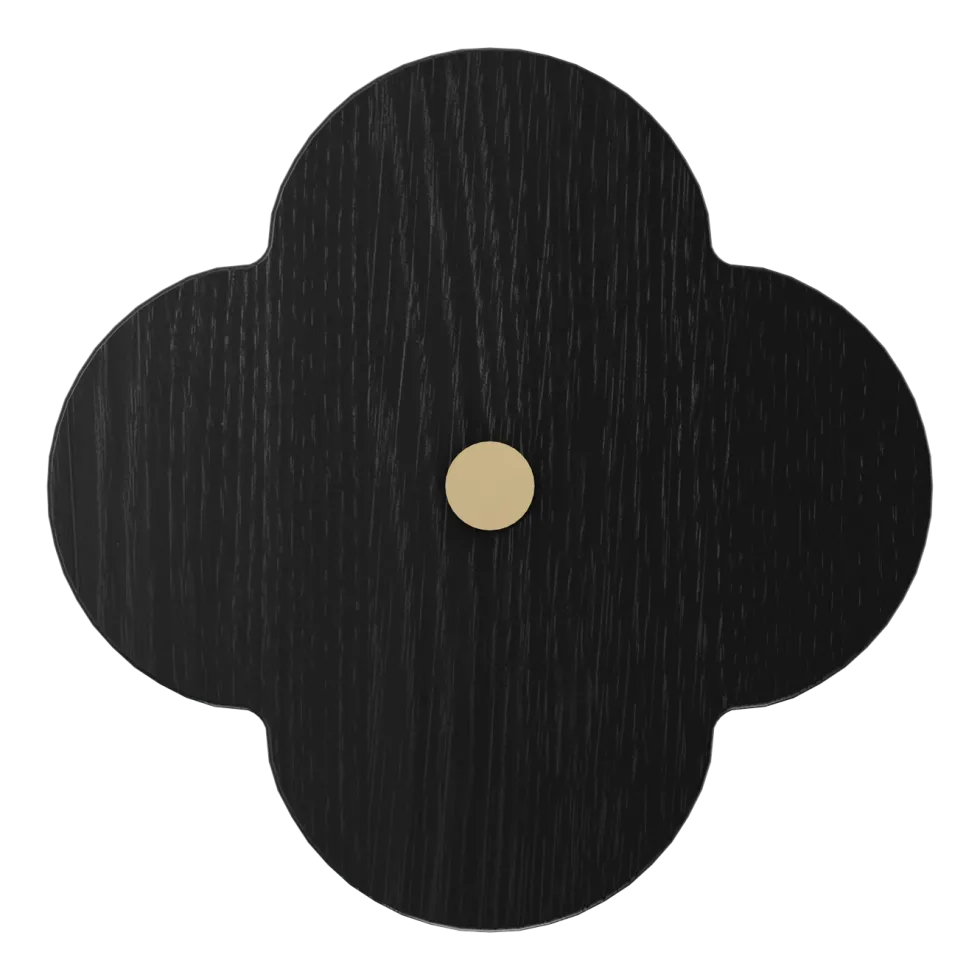 Patère en frêne teinté noir 10 x 5,7 cm Andrée - Hartô